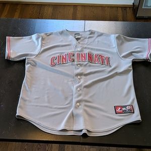 Cincinnati Reds Majestic Away Gray Jersey XL